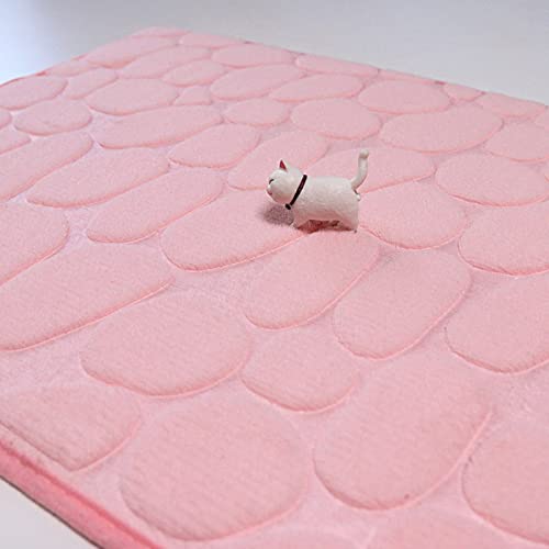 Coral Fleece Doormat 16x24 Cobblestone Texture Indoor Entrance X21292