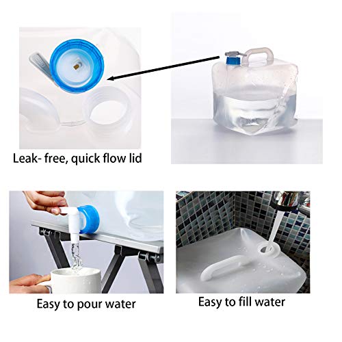 Collapsible Water Container with Spigot, 5.3 Gallon, BPA-Free M483