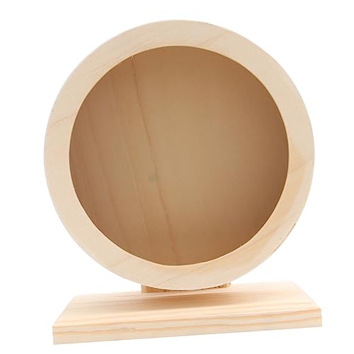 Storm Wheel Wooden Hamster Wheel Hamster Toy Small Pets Exercise Wheel Non Run Non Slip Hamster Wood Running Wheel Hamster Play Toy Bamboo Walking Wheel Fitness Solid Wood