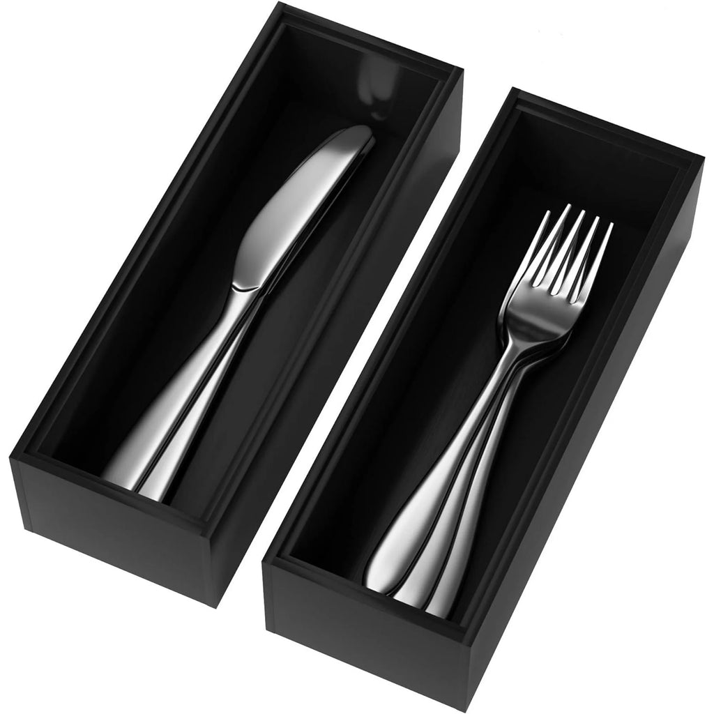 Bamboo Drawer Organizer for Silverware, Stackable Set of 2 W740372
