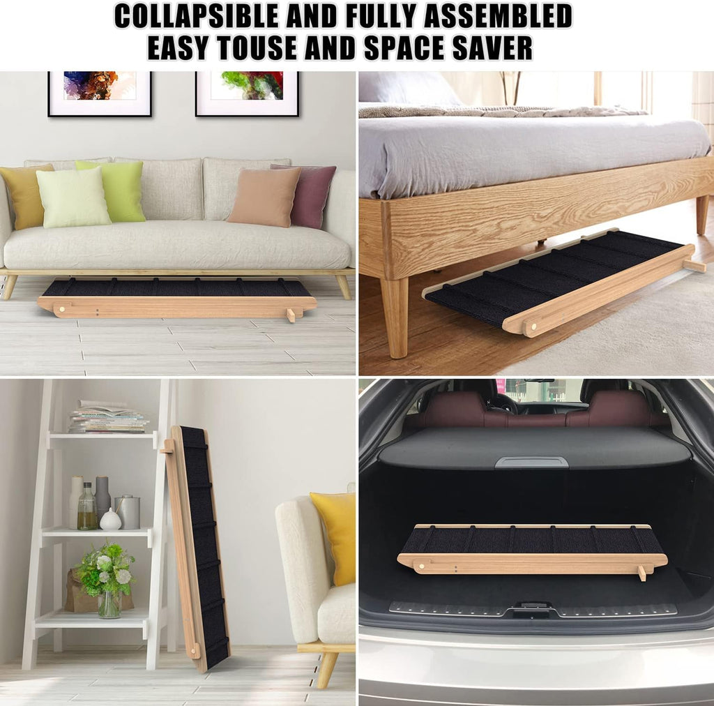 Folding Dog Ramp for Couch or Bed, Non-Slip, Adjustable Height N247292