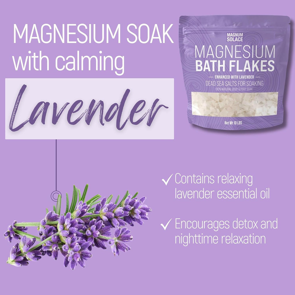 Magnesium Bath Flakes with Lavender, 3 Pound F734874