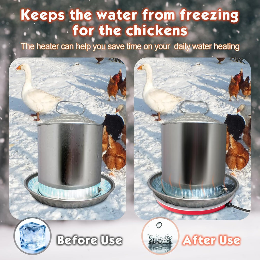 Heated Chicken Waterer Base for Winter Poultry D7623