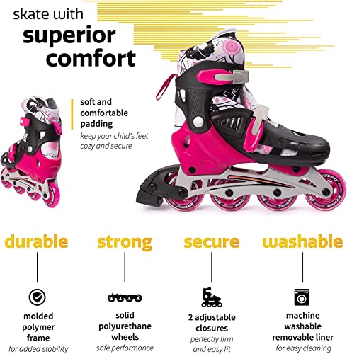 Adjustable Inline Skates for Kids, Teens, and Young Adults Outdoor Roller Skates X1538