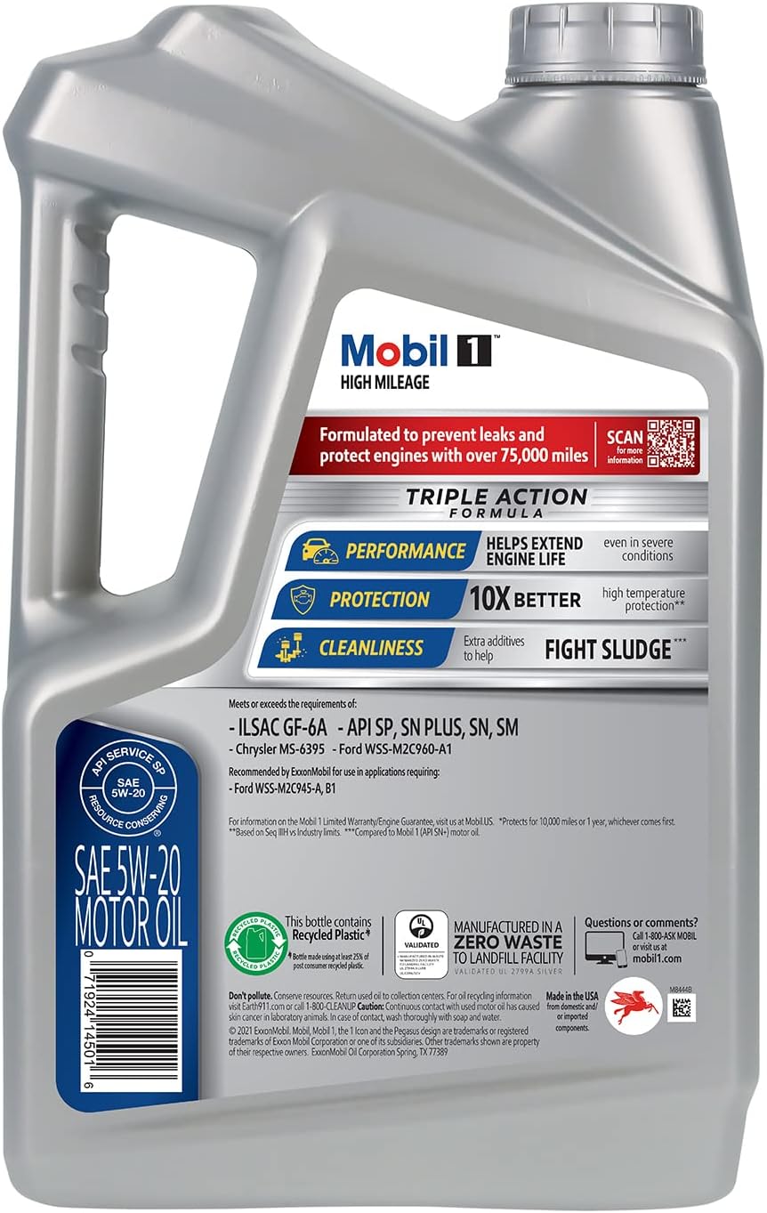 Full Synthetic Motor Oil 5W-20, 5 Quart (Pack of 2) O712