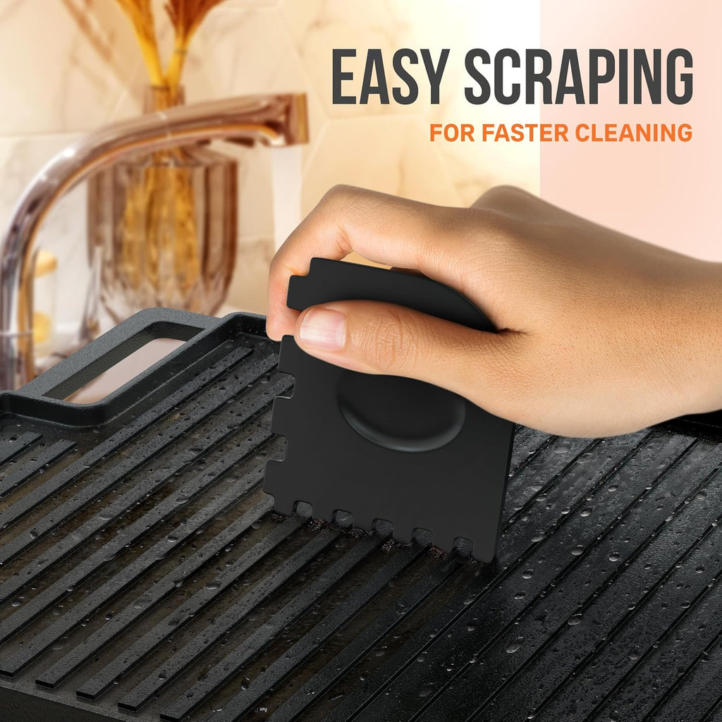 Cast Iron Griddle for Stove Top, Reversible Grill/Griddle, Pre-Seasoned N37782