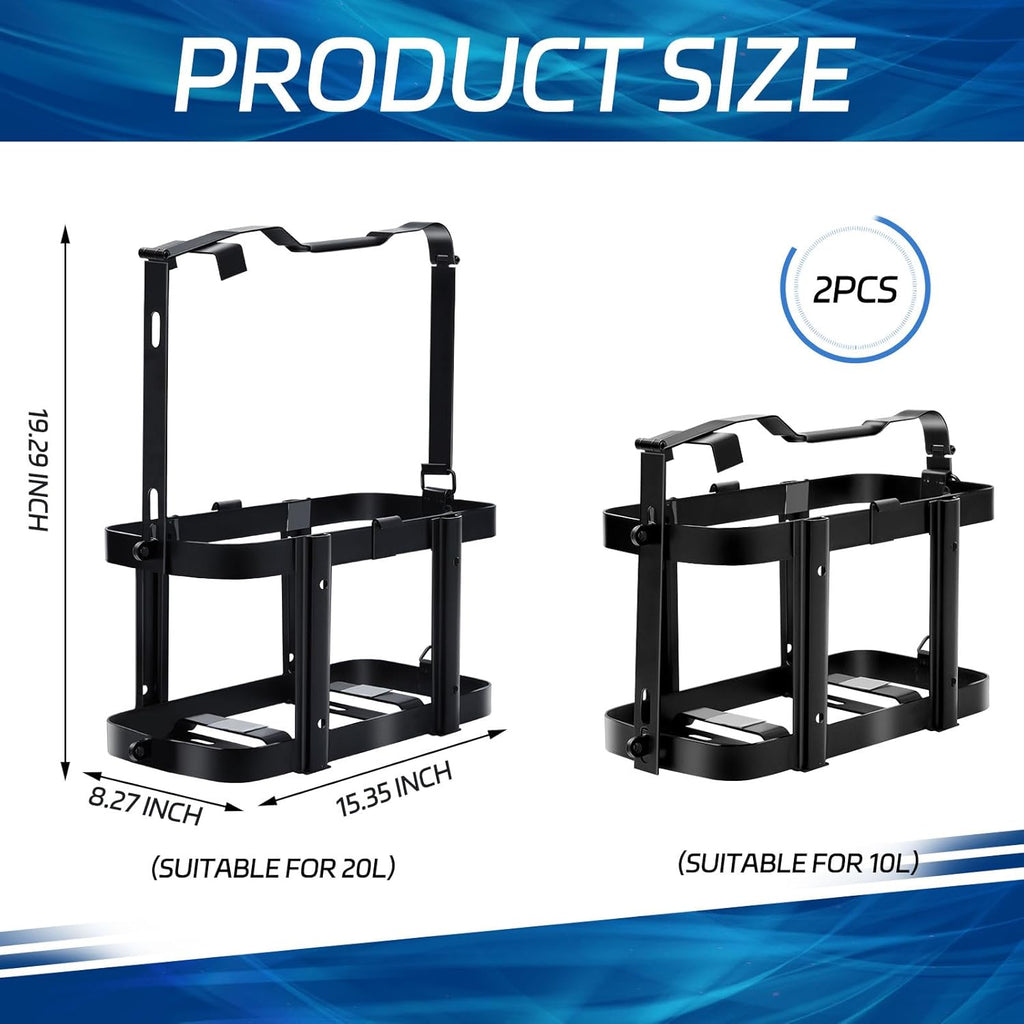 2 Pcs Metal Lockable Jerry Can Mount Holder for Truck Trailer O26293