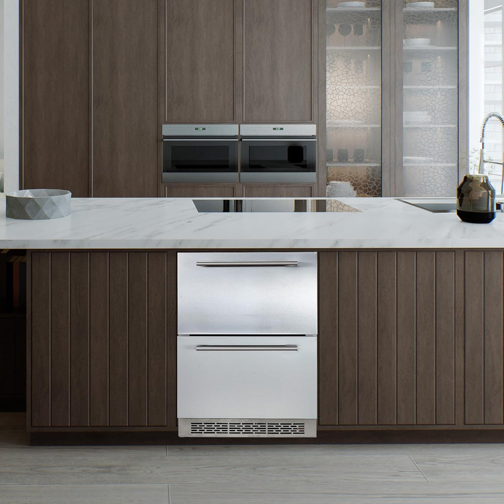 Under Counter Drawer Fridge, Outdoor Refrigerator with Stainless Steel Body X69813