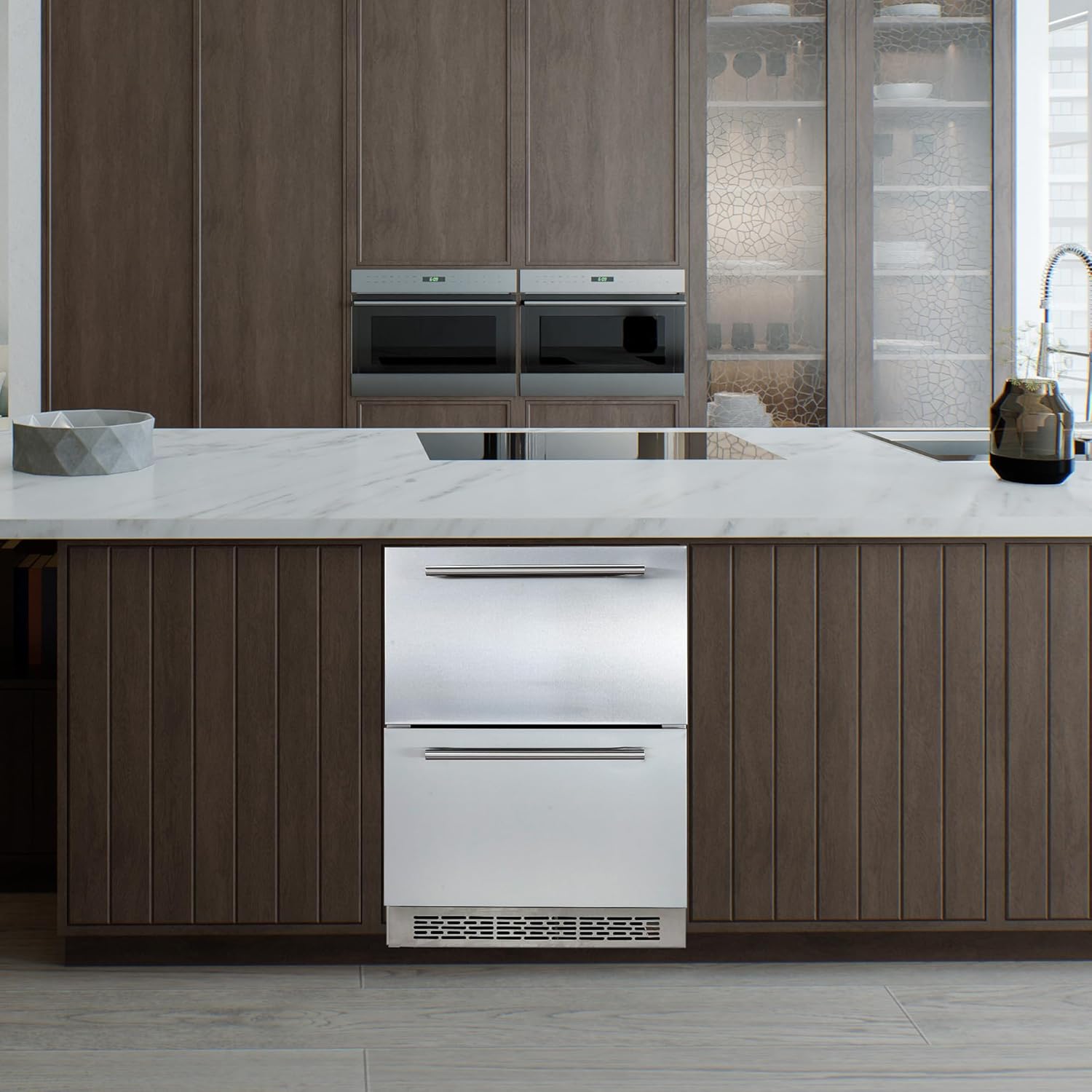 Under Counter Drawer Fridge, Outdoor Refrigerator with Stainless Steel Body X69813