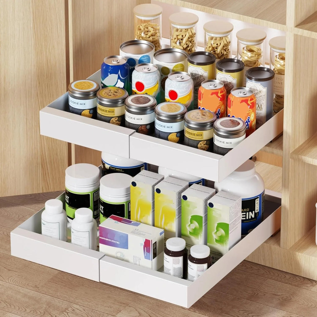 Pull Out Cabinet Organizer, Expandable Slide Out Drawers for Kitchen Storage P8969
