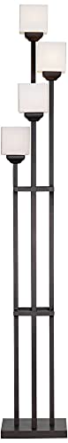 Rustic Farmhouse Torchiere Floor Lamp, 72" Tall, Bronze Finish V41019
