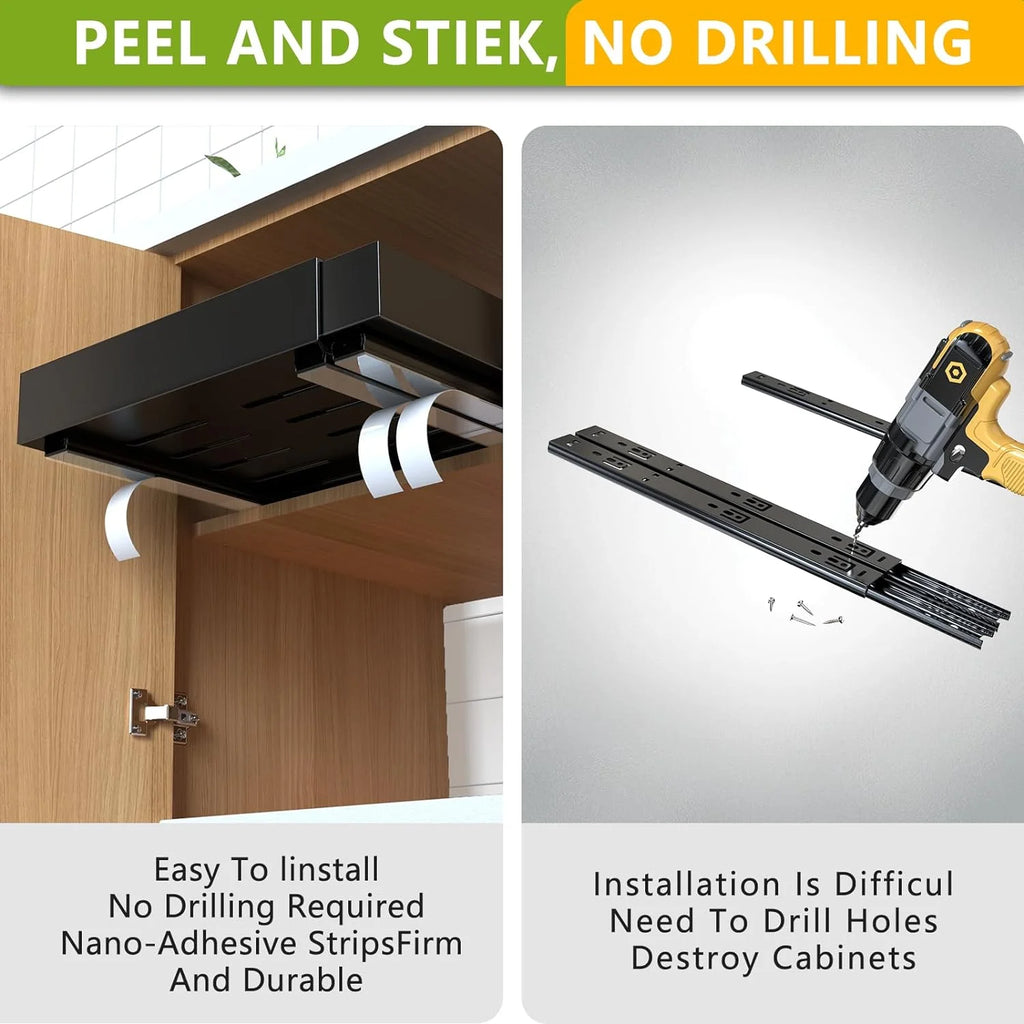 Pull Out Cabinet Organizers, Expandable Slide Out Drawers, 2 Pack P78043