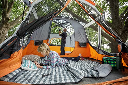 11 Person Family Cabin Tent with Screen Room and Carry Bag V217938
