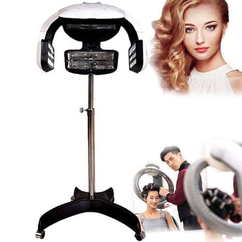 Hair Color Processor Wall Mount Hair Dryer Processor, 800W Salon Rolling Hood Hair Dryer, 3 in 1 Orbiting Hair Dryer Salon Drying Perming for Salons Beauty Centre and Home,Standing
