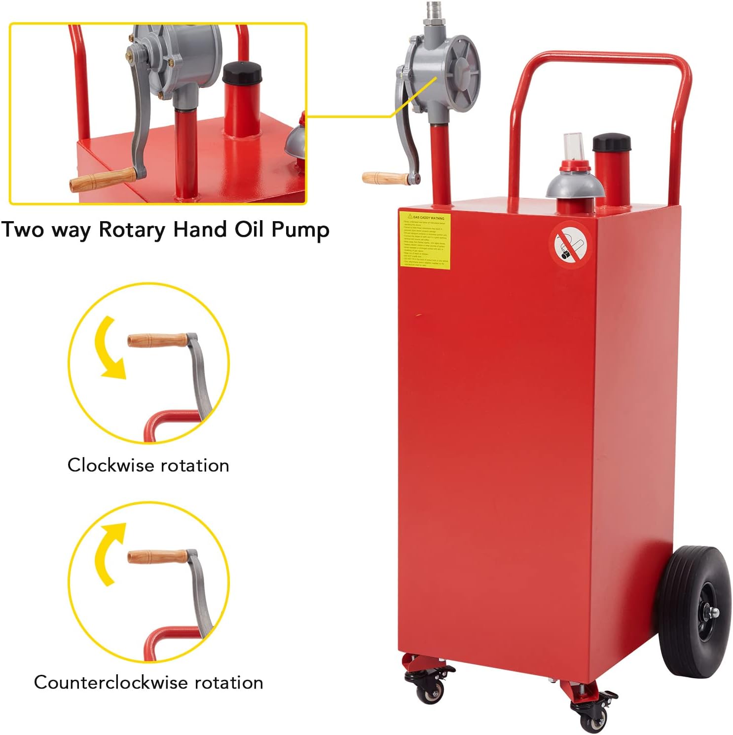 Portable 30 Gallon Gas Caddy with Pump L970493