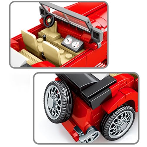 Antique Model Car Building Blocks Set, Vintage Truck Bricks, Gift for Kids 6+ D984364