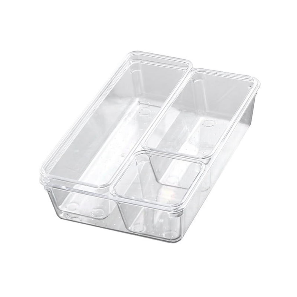 4-Pack Premium Acrylic Drawer Organizer Trays Crack-, Multi-Use
