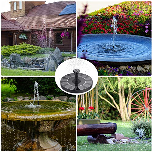 Solar Bird Bath Fountain Pump with 6 Nozzles M340