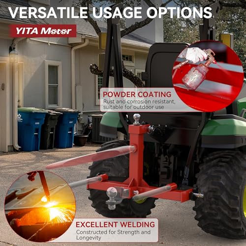 3 Point Trailer Hitch with 2" Receiver for Category 1 Tractor Y777