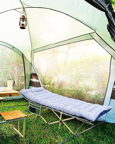 Camping Cot for Adults with Mattress, Heavy Duty Portable Folding Bed P23691