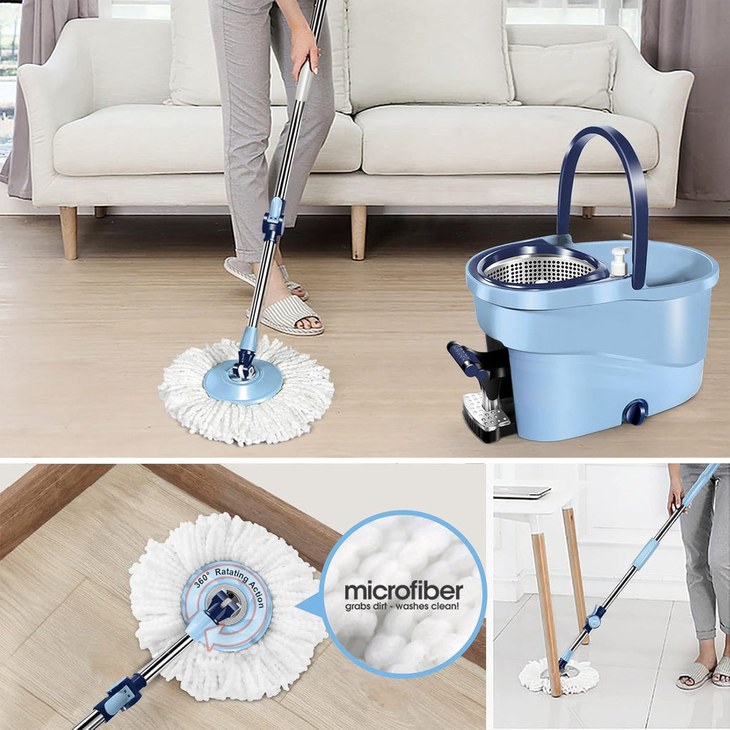 Spin Mop and Bucket with Wringer and Foot Pedal T533660