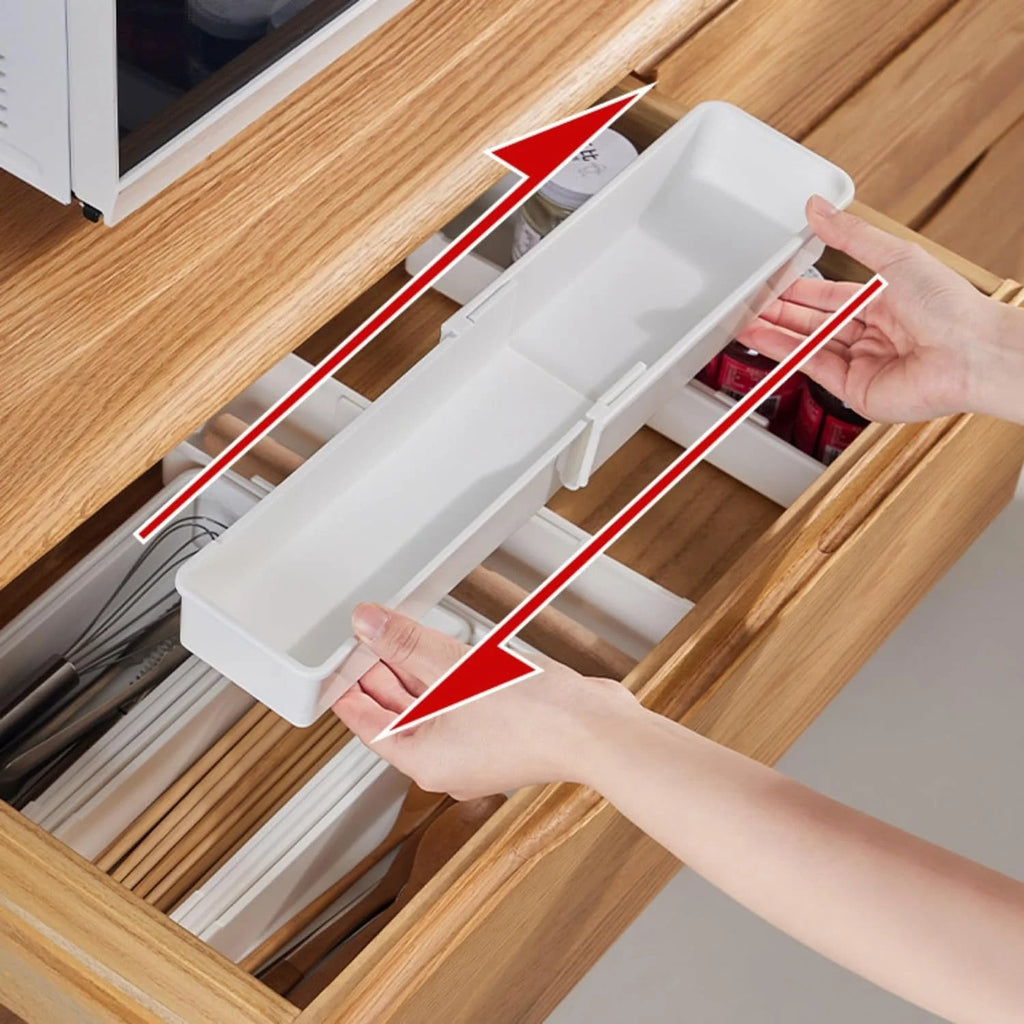 Expandable Drawer Organizer Trays, 4-Pack for Kitchen, Bathroom, Office W117654