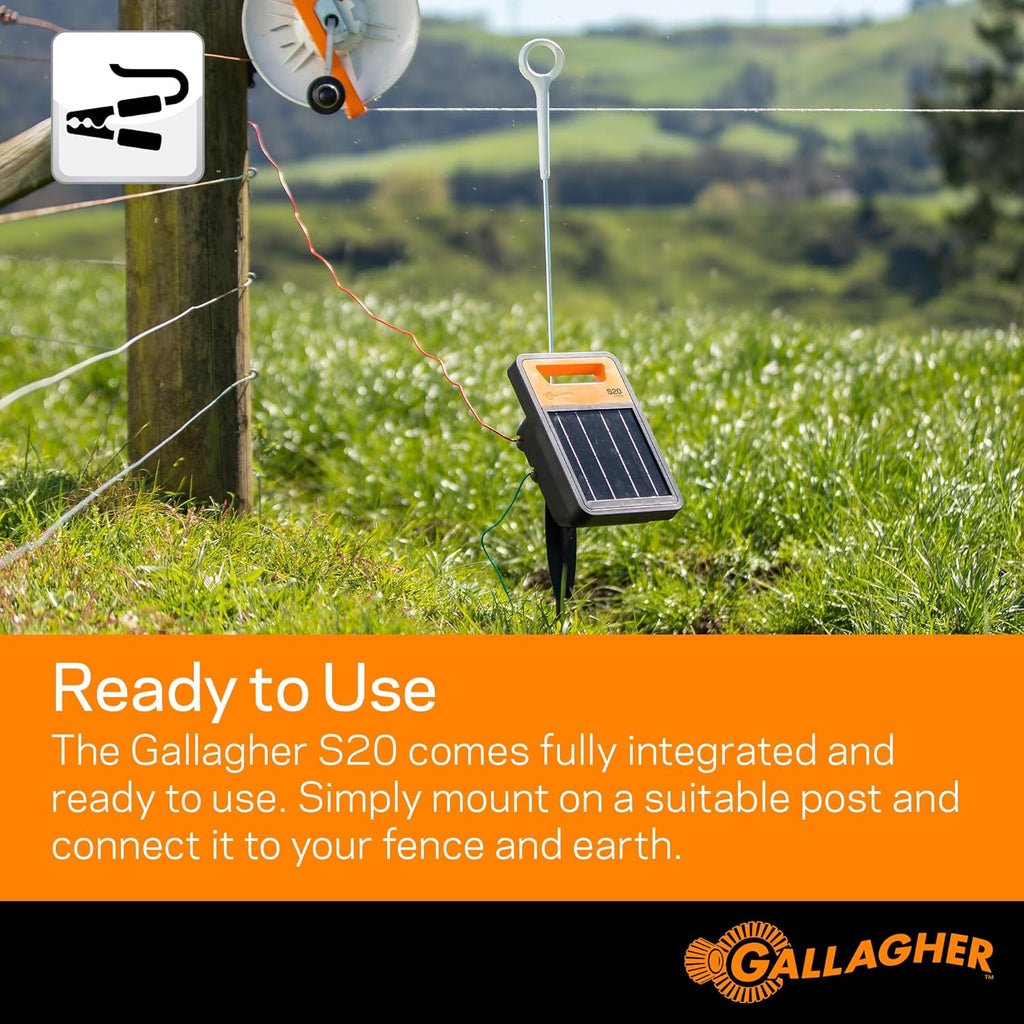Solar Electric Fence Charger for Livestock and Gardens S6536