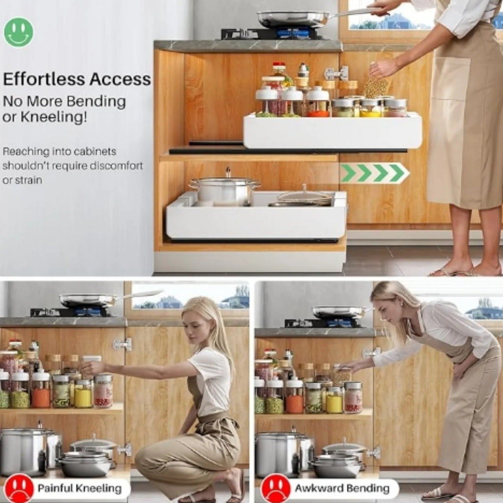 Expandable Pull Out Cabinet Organizer, Heavy Duty Slide Out Drawer for Kitchen Storage V41139