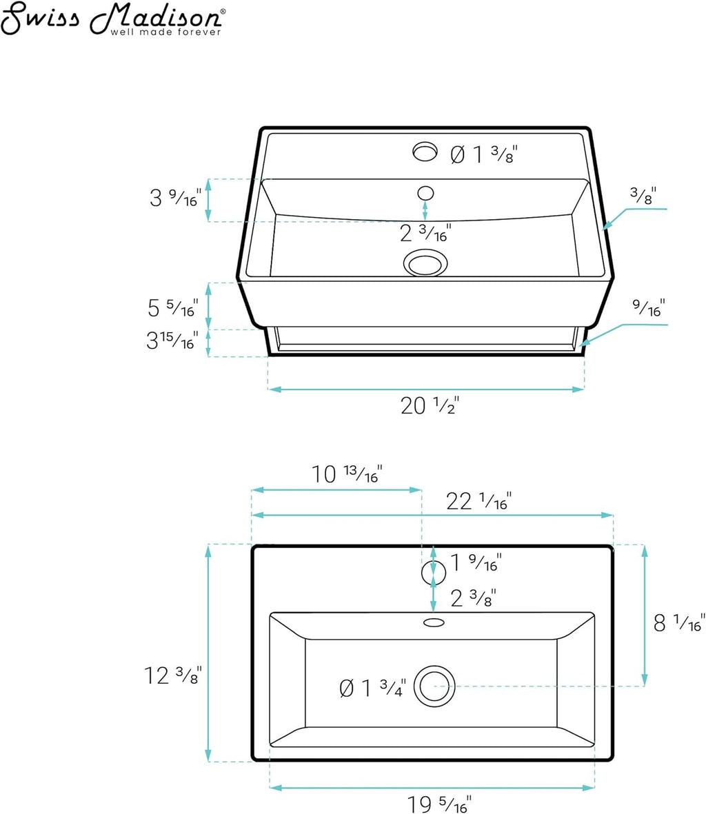Wall-Mount Bathroom Sink with Towel Bar J923603