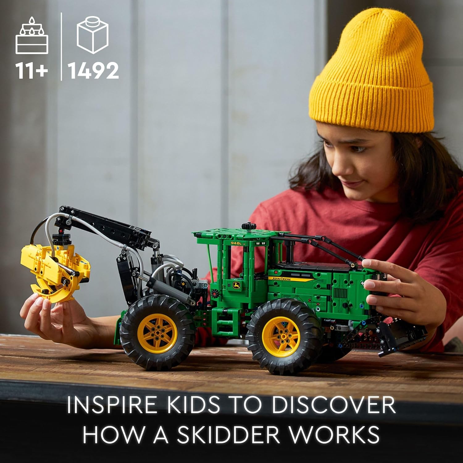 Technic John Deere 948L-II Skidder Building Kit for Kids Ages 11 and Up C987