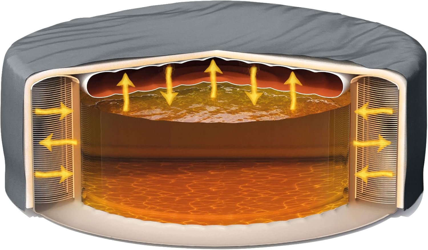 Inflatable Hot Tub with Bubble Jet and LED Lights A855