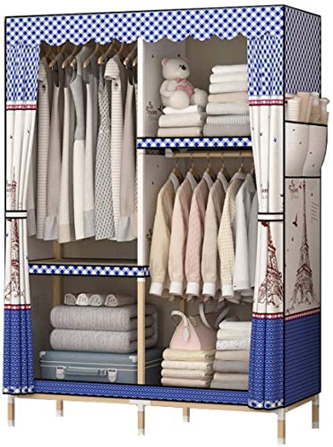 Shoe Rack, Shoe Rack, Wardrobe Cloth for Bedroom, Solid Wood Multifunctional Cloth Closet Storage Organizer Extra Stron and Durable for Clothes Shoes (Style a 106x45x170CM)
