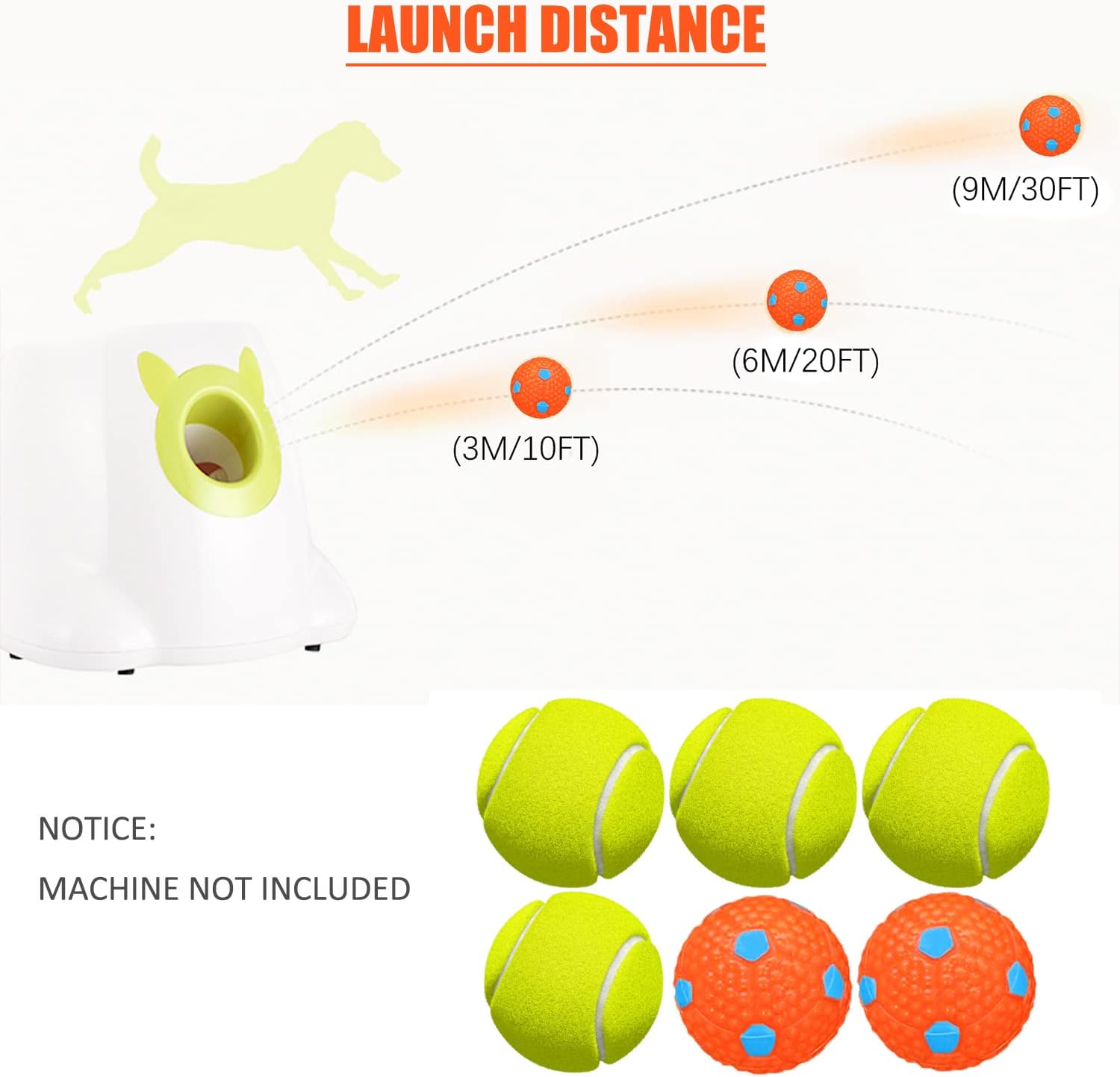 Small Tennis Balls for Dogs, 6 Pcs 1.97" Diameter Mini Balls C907