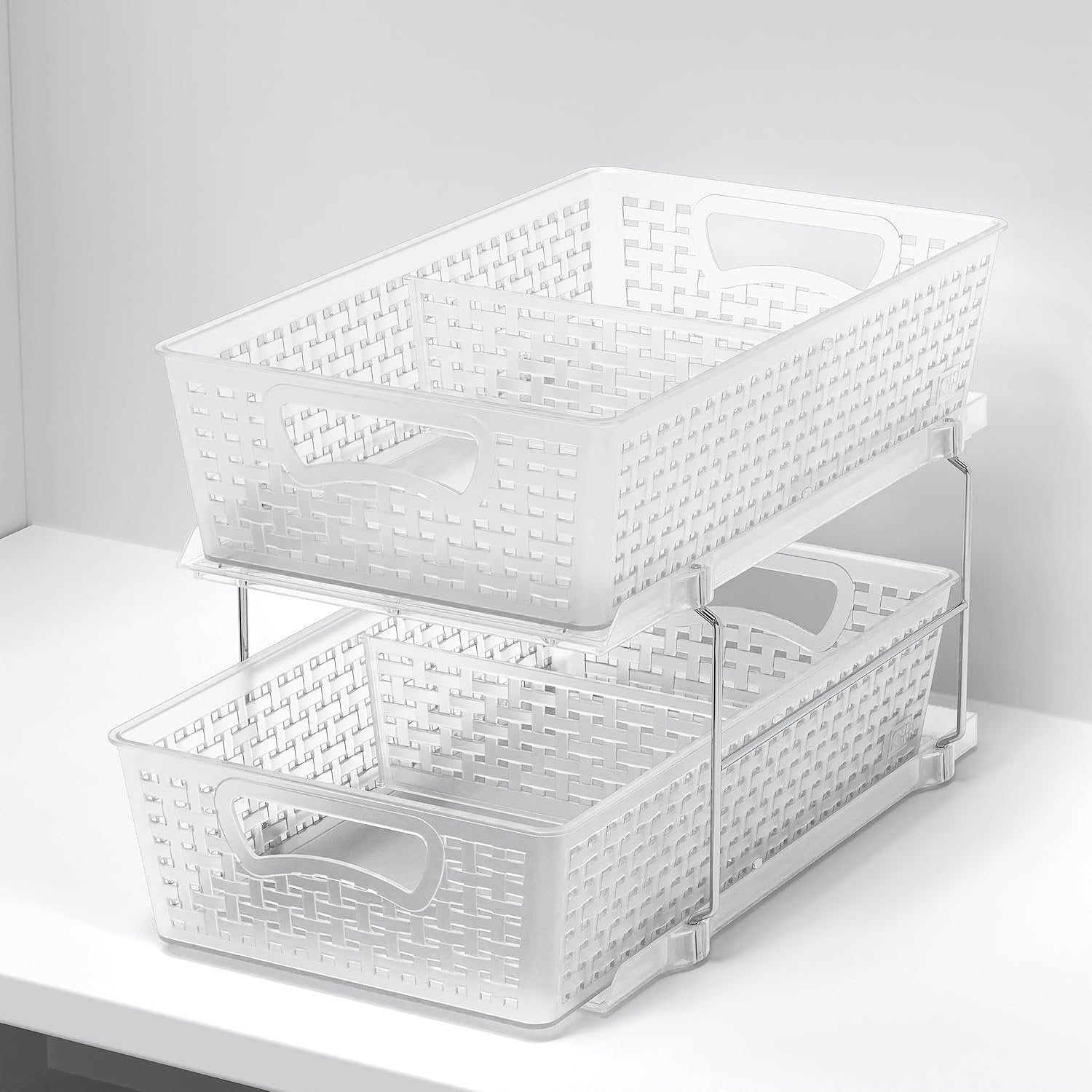 Bathroom Organizer Tray with Pull-Out Sliding Drawer P536731
