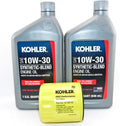 Maintenance 2 PK Kohler Synthetic Blend 10W-30 Engine Oil 1 Quart Bottles with 52 050 02 Oil Filter