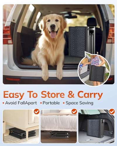 Dog Ramp for Car, Folding Portable Pet Ramp with Non-Slip Surface E87117
