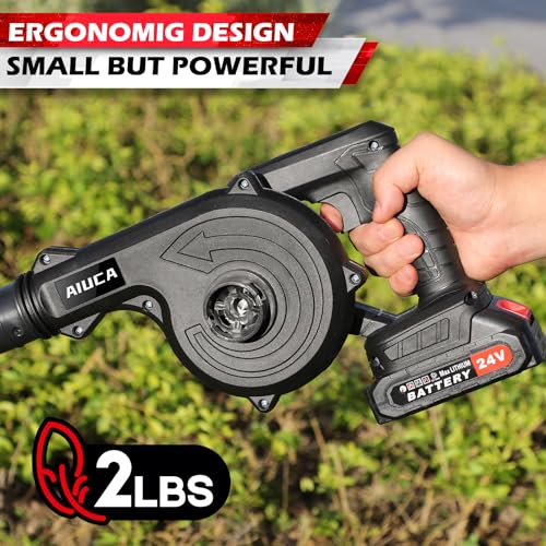Cordless Electric Leaf Blower with 2 Batteries and Charger, 2-in-1 Blower and Vacuum P512313