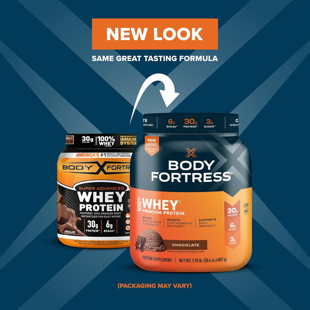 Chocolate Whey Protein Powder 1.78lbs with Protein Bars 12 Count E3434