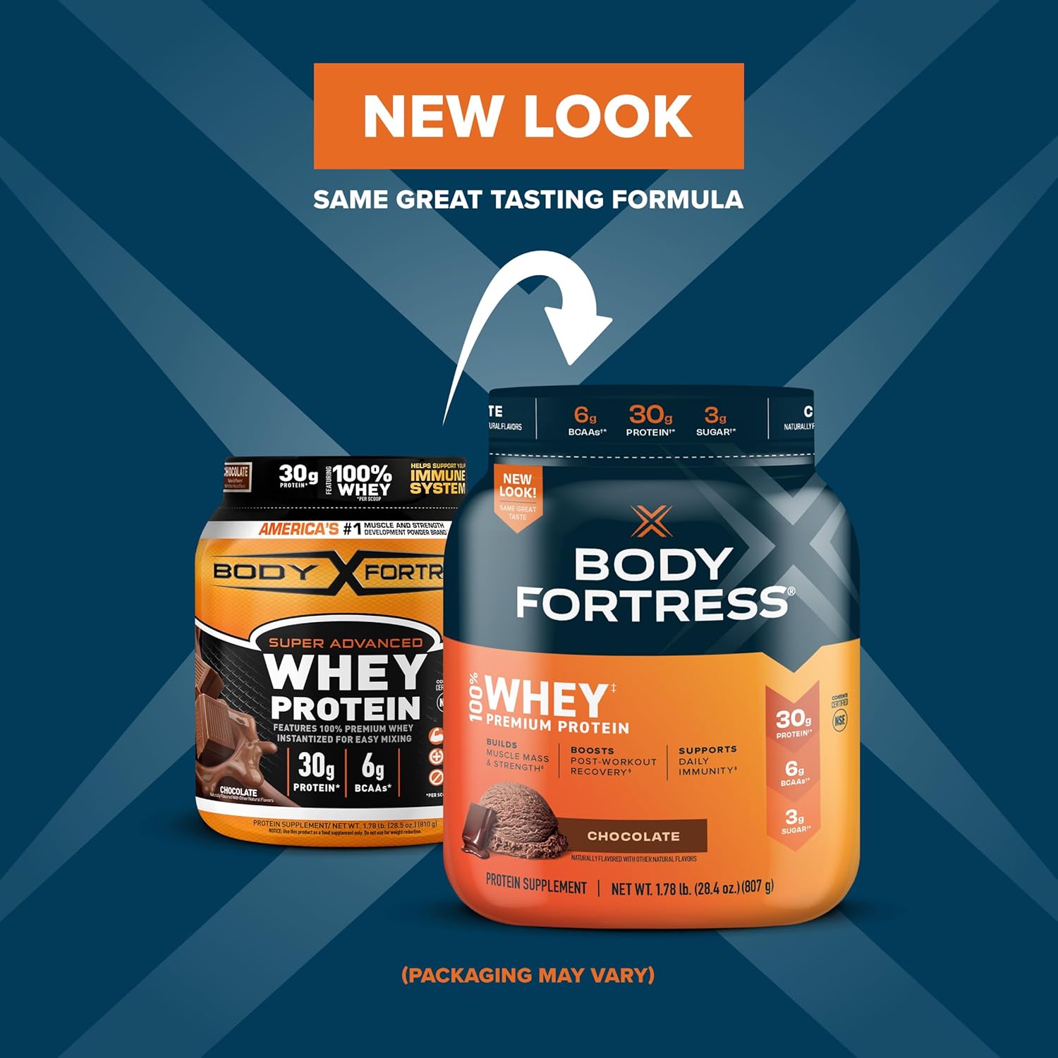 Chocolate Whey Protein Powder 1.78lbs with Protein Bars 12 Count E3434