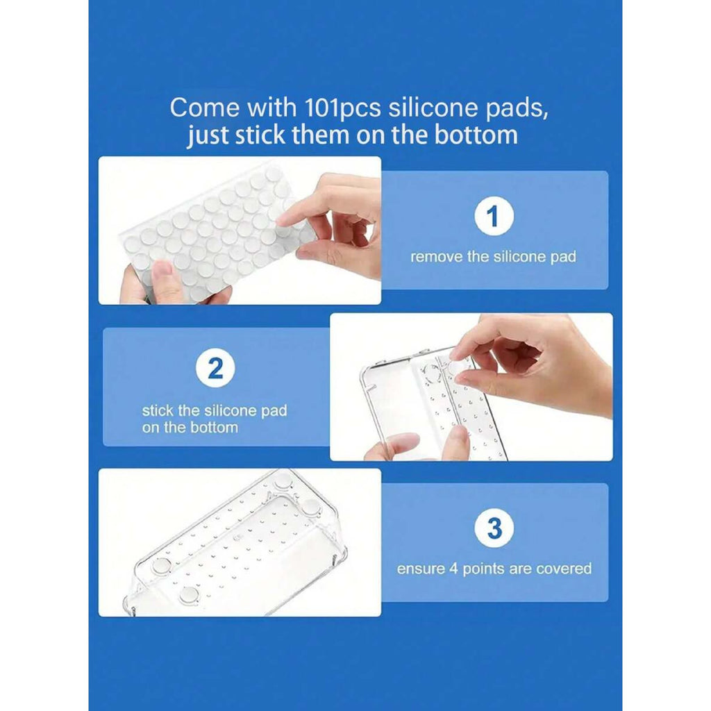 Clear Plastic Drawer Organizers Set, 4-Size Trays Y64400