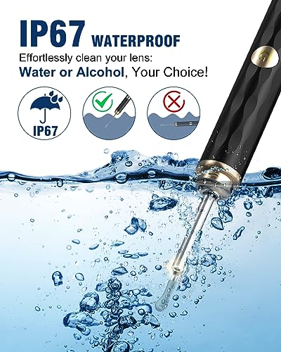 Ear Wax Removal Camera, Wireless WiFi Otoscope with 6 Lights, Rechargeable Ear Cleaner Kit B8407
