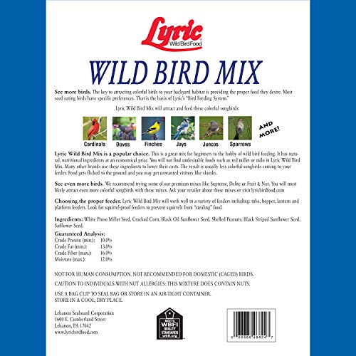 Wild Bird Mix Bird Seed for Outside Feeders, 40 lb. Bag C71327