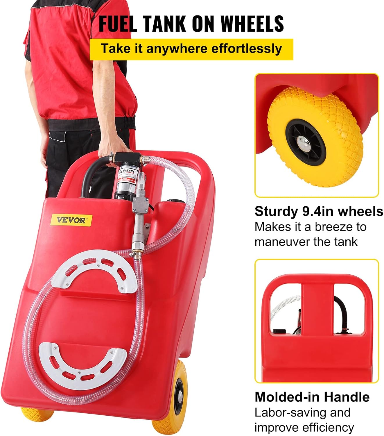 Portable Fuel Storage Tank 32 Gallon with 12V Transfer Pump O557
