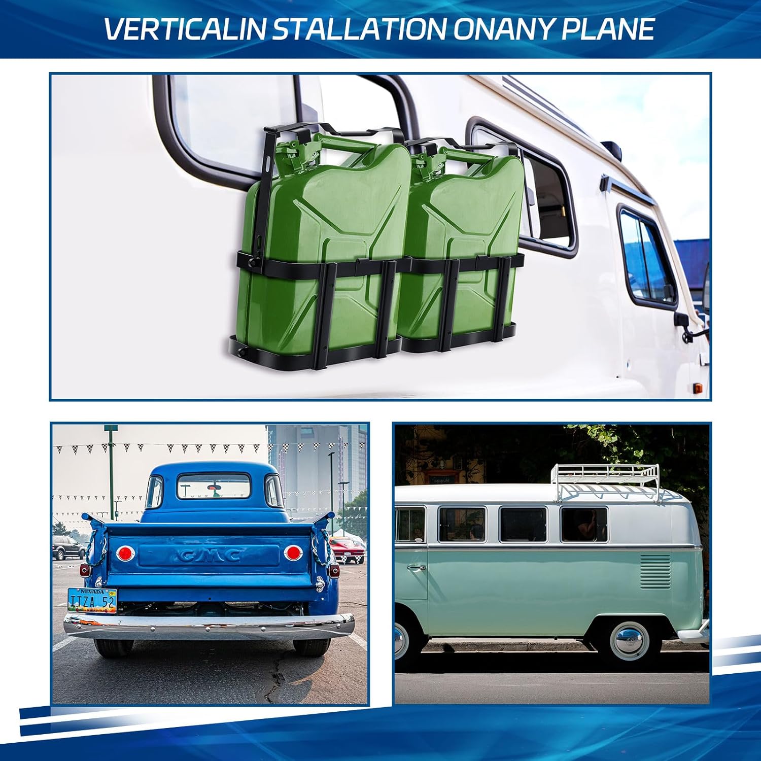 2 Pcs Metal Lockable Jerry Can Mount Holder for Truck Trailer O26293