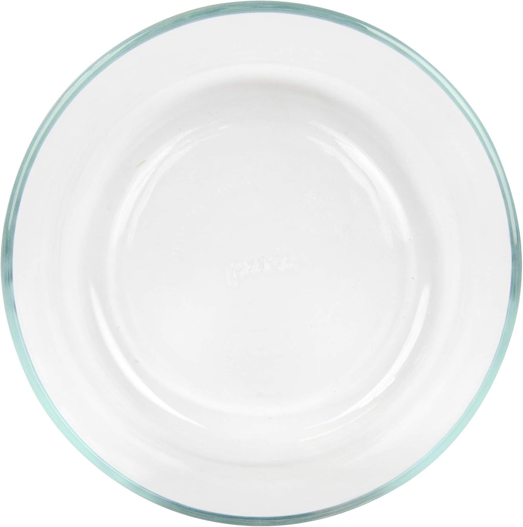 7-Cup Clear Glass Storage Bowl with White Silicone Rim Lid P50319