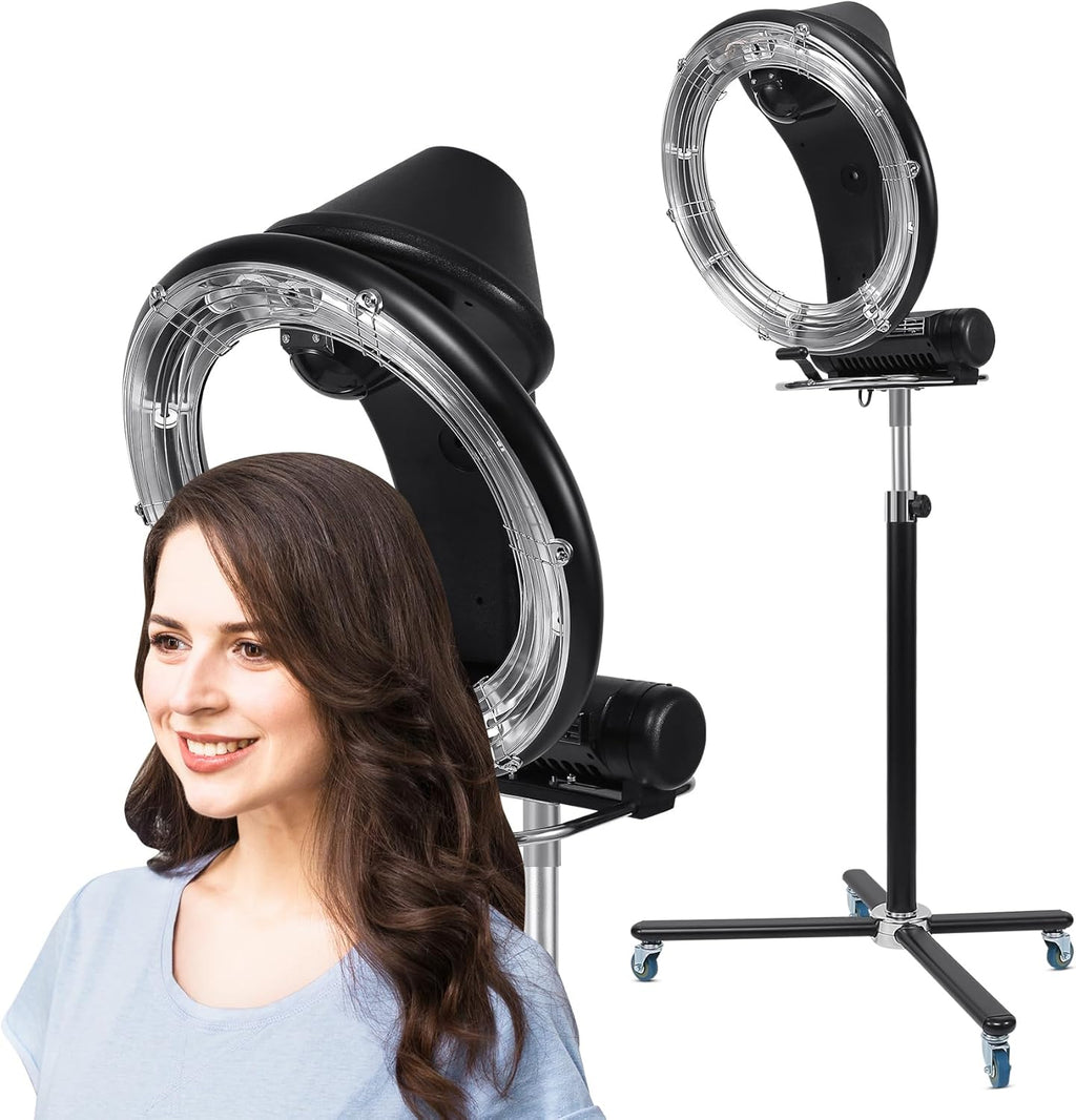 Professional Salon Standing Hair Dryer Orbiting Hair Dryer, 110V 950W Timer Adjustable Temperature Height 134-173cm, Color Treatment Hair Processor Perm Semicolor Styling Machine