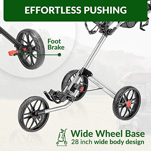 Deluxe Quad-Fold Golf Push Cart H579