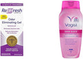 RepHresh Odor Eliminating Vaginal Gel, 4ct (0.07oz) & Vagisil Feminine Wash for Intimate Area Hygiene, Odor Block, Gynecologist Tested, Hypoallergenic, 12 oz, (Pack of 1)