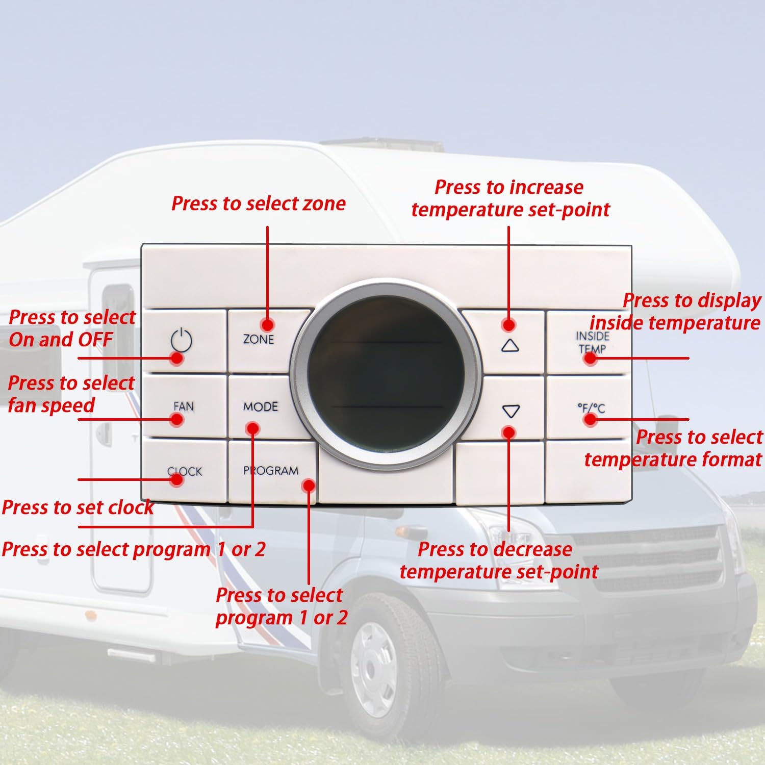 Multi-Zone Thermostat 10 Button Comfort Control Center Replacement Y20918