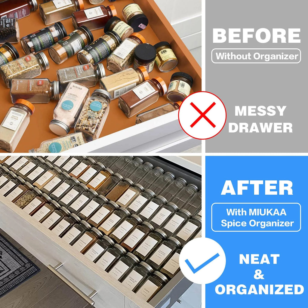 Acrylic Spice Drawer Organizer, Expandable Kitchen Storage Tray Z79195